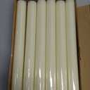 CW Studio 0.78x10 Inch Unscented Ribbed Taper Candles  Elegant Fluted Design, 11-Hour Burn, Dripless, Perfect for Home Decor, Weddings, Events & Dinners (12, Ivory)