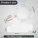 Splatter Guard for Frying Pan 10-13 Inch Pan Protector Grease Splatter Screen Set with Chrome-plated Iron Frame & 2 White PP Sheets Oil Splash Shield for Cooking & Frying