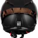 Full Face Motorcycle Helmets with Bluetooth DOT Approved (Matte Black, XXL)