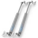 ARANA Stainless Gas Struts 15 inch 100lbs, Marine Gas Struts 15 inch 445N with Brackets, Hydraulic Lift Support Hinges for Heavy Duty Door Cabinet Boat Lid(Fits 80-110 lbs Lid), 2 Pcs