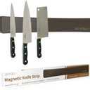 Magnetic Knife Holder for Wall,20 Inch Magnetic Knife Strip,Acacia Wood Double Sided Magnetic Knife Rack for Fridge,No Drilling