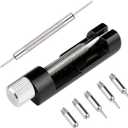 Watch Link Removal Kit, Tools to Adjust and Remove BraceletsPin Remover for Sizing StrapWatch Band Adjustment Tool Kit with Extra Replacement (Black)