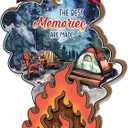 6 x Camping Christmas Ornament 2025 - Camping Gifts for Men, Women, Camper Ornaments for Christmas Tree, Camper Gifts for Family, Couples, Hikers, Activity Outdoor Gift Ideas, Wooden Hanging Decor