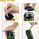 ORIGINAL CREATOR - DIPESI 6 Pack Soda Can Lids with Straws,Inspired by Energy Drink Can Colors, Reusable BPA-Free Can Tops for Energy Drink, Soda, Juice, Beer Fits Standard 12oz/16oz CansK01-P6