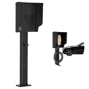 Vertical EV Charger Protection Box - 55-Inch Height for Comfortable Use | Heavy-Duty Steel Construction | Weatherproof with Rain Shield | Compatible with Tesla & Most Chargers | Easy Installation