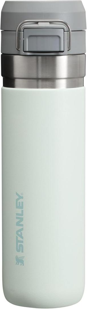 Stanley Quick Flip GO Water Bottle 24 oz | Push Button Lid | Leakproof and Packable for Travel and Sports | Insulated Stainless Steel | BPA-Free | Mist (24 Ounces)