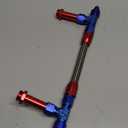 4150 Carburetor Fuel Line Kit 8AN Dual Feed to 7/8" Braided Dual Inlet for Holley Red+Blue (Without Gauge)