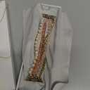 MOFREE Beaded Band for Women Compatible with Apple Watch 38mm 40mm 41mm 42mm, Fashion Crystal Elastic Straps Wristbands for iWatch Bands Series 11/10/9/8/7/SE/6/5/4/3/2/1 (Rose Gold/Pink)