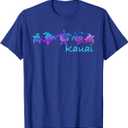 Kauai, Hawaii Beach Design / Tribal Turtle Gift Men Women Kids T-Shirt (Small)