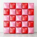 KatchOn, Red and Pink Square Foil Balloons - 19 Inches, Pack of 25 | Galentines Day Decorations | Galentines Balloons | Valentines Day Decorations | Foil Balloon Wall Backdrop for Valentines Decor
