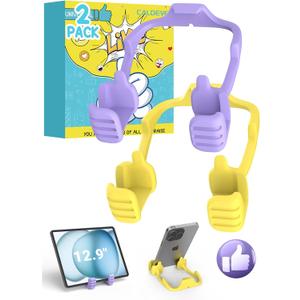 3 x Stocking Stuffers for Teens Adults Kids Men Women: Tablet Stand for iPad Thumbs up Cell Phone Stand Holder for Desk Teen Girl Gifts Trendy Stuff for Wife Husband Guys Ideas Gifts for Christmas