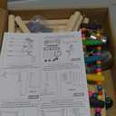 Hamiledyi Natural Wood Bird Playground Stand with 4 Large Layers - Exercise Perch for Parrots Cockatiels and Small Birds Indoor Bird Activity Center with Ladders and Swings