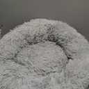 Dogs Bed for Small Dogs, Anti-Anxiety Washable Round Bed (Light Grey, 24.0" L x 24.0" W x 8.0" Th)