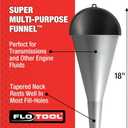FloTool 10712MX4 Super Quad Funnel for Oil, Lubricant and Other Fluids, 4pk