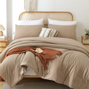 ROSGONIA T/TXL Comforter Set for Girls Boys Taupe Brown, 1 Tan Comforter & 1 Pillowcase, All-Season Kids Comforter Lightweight Dorm Bedding