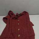 PRETTYGARDEN Long Sleeve Cable Knit Long Cardigan for Women 2025 Fall Winter Chunky Open Front Button Sweaters with Pockets (Medium, Red)