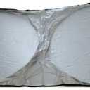 Spring Loop Collapsilbe Dual Circle 1 Piece Auto Sunshade - Metalic Silver 64 inches x 32 inches