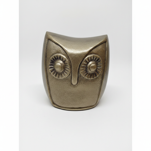 5.6IN ALUMINUM GOLD OWL,HOME DECOR