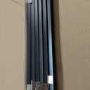 PAWLAND 144-inch Extra Wide 30-inches Tall Dog gate with Door Walk Through, Freestanding Wire Pet Gate for The House, Doorway, Stairs, Pet Puppy Safety Fence, Support Feet Included, Espresso,6 Panels