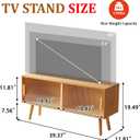 Baveke Bamboo TV Stand for TVs up to 50 Inches, Entertainment Center is Feat FSC-Certified Bamboo for Gaming Console, Modern Accent TV Console Cabinet for Living Room Bedroom (39.4), 39.37"l X 11.81"w X 19.29"h