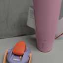 Owala FreeSip Sway Insulated Stainless Steel Water Bottle with Two-Way Spout, Built-In Straw and Bucket Handle, Made for Travel, School, and Sports, 40oz, BPA Free, Leak Proof, Pink Angel Food Cake