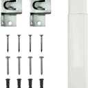 Amazing Drapery Hardware 28-48 Inch Flat Sash Rod with 1/4 Inch Clearance - Durable Steel Curtain Rod with Mounting Brackets, Screws, and Plugs - 1 Pack