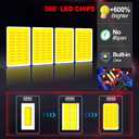 Custom for Kia Sorento 2014 2015 2016 2017 2018 Light Bulbs High Low Beam Combo Bulb 6000K White 25000LM Lamp Easy Installation 4PCS