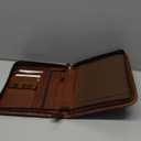 ELIZO Leather Portfolio Leather Padfolio Folio A5 Notebook Cover Work Folder Business Portfolio Organizer Binder Men Women Small (Antique, A5)