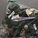 SHareconn 9FT Prelit Christmas Garland Decorations with Multi-Color LED Lights, Battery-Operated Timer, Lighted Garland with Ball Poinsettia for Mantle Table Fireplace Stairs Railing Indoor Decor (9FT-Champagne gold)