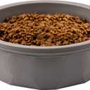 Leash Boss Extra Large Dog Bowl (112 oz) - Plastic Food & Water Feeder for Inside & Outside, Gray, Holds 14 Cups (1 Bowl)