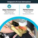 Eastman 5 Ft. Dishwasher Installation Kit, Braided Stainless Steel Supply Line with 3/8 Inch Compression Ends, 41041