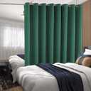 BGment Christmas Sliding Door Curtain 180 X 96 Inches, Wide Thermal Blackout Curtains Room Darkening Room Divider Window Curtain, 1 Panel, Emerald, 96 Length X Wide 180