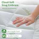 Cooling Mattress Topper Queen Extra Soft Pillow Top Mattress Pad, Breathable Viscose Made from Bamboo Mattress Protector for Back Pain Relief, Deep Pocket Cover Fits 821 Inch