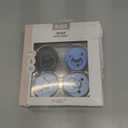 BIBS Pacifiers - Colour 4 Pack | Round Nipple Baby Pacifier | BPA Free Natural Rubber Latex Soother | Made in Denmark | Size 6-18 Months | Blue Colors