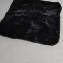 MANDIOO Pack of 2 Black Faux Fur Fuzzy Cozy Soft Decorative Throw Pillow Covers Set Cushion Cases Pillowcases for Sofa Bedroom Car 22x22 Inches (22" x 22" (Pack of 2))