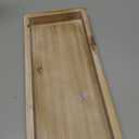 MAONAME Wash White Bathroom Vanity Tray, Rustic Long Narrow Tray, Rectangle Farmhouse Wood Trays, Countertop Organizer Trays for Candle, Perfume, 15.7" L x 6.8" W