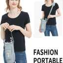 sportsnew Birthday Gifts for Women Personalized Initial Water Bottle Holder with Strap fits Most 40oz Tumbler with Handle Water Bottle Carrier Bag with Phone Pocket & Straw Topper Tumbler Accessories