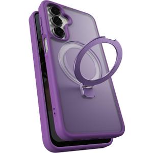 for Samsung Galaxy A16 / A17 / A26 Magnetic Phone Case with Kickstand, Compatible with Mag-Safe, Slim Shockproof Translucent Matte Mag-Stand Cover, Built in Kick Stand, Purple