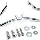 MoKitDora Touring Chopped Engine Guard 1.25" Highway Crash Bar Fit for Harley 2014-Later Road King Street Electra Glide Special FLH FLHT FLHX FLHRXS FLHR Models, Brilliant Chrome