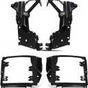 Front Left and Right Side Inner/Outer Bumper Bracket Set Black Compatible with 2016-2018 Silverado 1500 GM1063113 GM1062113 84029811 84029810