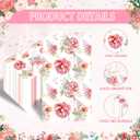 100Pcs Floral Paper Napkins Watercolor Spring Wild Flower Napkin Disposable Guest Bathroom Hand Towels Pink Floral Napkins for Wedding Bridal Baby Shower Tea Party Birthday