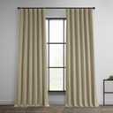 HPD Half Price Drapes - Faux Linen Curtains for Living Room (1 Panel) - 50W X 108L - Textured Room Darkening Curtains for Bedroom 108 Inches Long - Drapes for Home Decor, Thatched Tan
