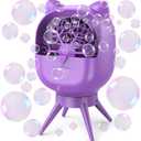 Rechargeable Bubble Blower 38000 Bubbles Per Minute Rechargeable Purple