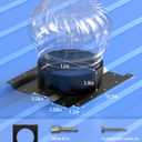12 Inch Roof Whirlybird Turbine Vent Adapter, Shipping Container Corrugated Roof Vent Adapter, Designed for Conex Container, Fit 12" Round Chimney Cap, Solar Vent (Not Included), Black, 1 Pack