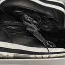 BABUDOG Womens Warm Fur Lined Mid-Calf Boots Waterproof Winter Snow Boots Non-slip Lace up Combat Boots (7, Black)