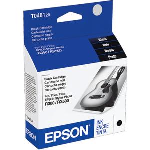 EPSON 48 Standard Capacity Black Cartridge (T048120-S) Works with Stylus Photo R200, R220, R300, R300M, R340, RX500, RX600, RX620