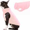 JACKO & CO - Fleece Vest Dog Sweater with Leash Ring - Soft, Warm & Lightweight Pullover Coat for  Dogs, Puppies & Cats - Cozy Fall/Winter/Spring Pet Jacket (Pink Lemonade, L 10-16lbs)