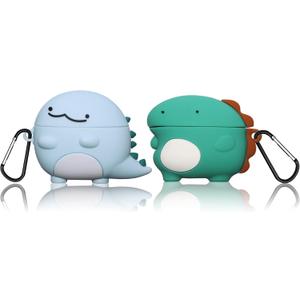 [2Pack] Cute Dinosaur for AirPods 3 Case Cover 2021, 3D Cartoon Animal Silicone for AirPods 3rd Generation Accessories Set, Lovely Cover Compatible with AirPods 3rd Gen Case Dinosaur
