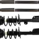 TRQ Front and Rear Complete Strut Assembly & Shock Absorber Kit Complete Strut & Coil Spring Assembly Compatible with 2013-2019 Ford Explorer Police Interceptor Utility
