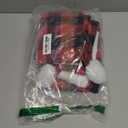 FOIMAS Christmas Santa Hat Chair Covers,4pcs Buffalo Plaid Christmas Dining Chair Back Slipcover for Christmas Kitchen Home Decoration Supply